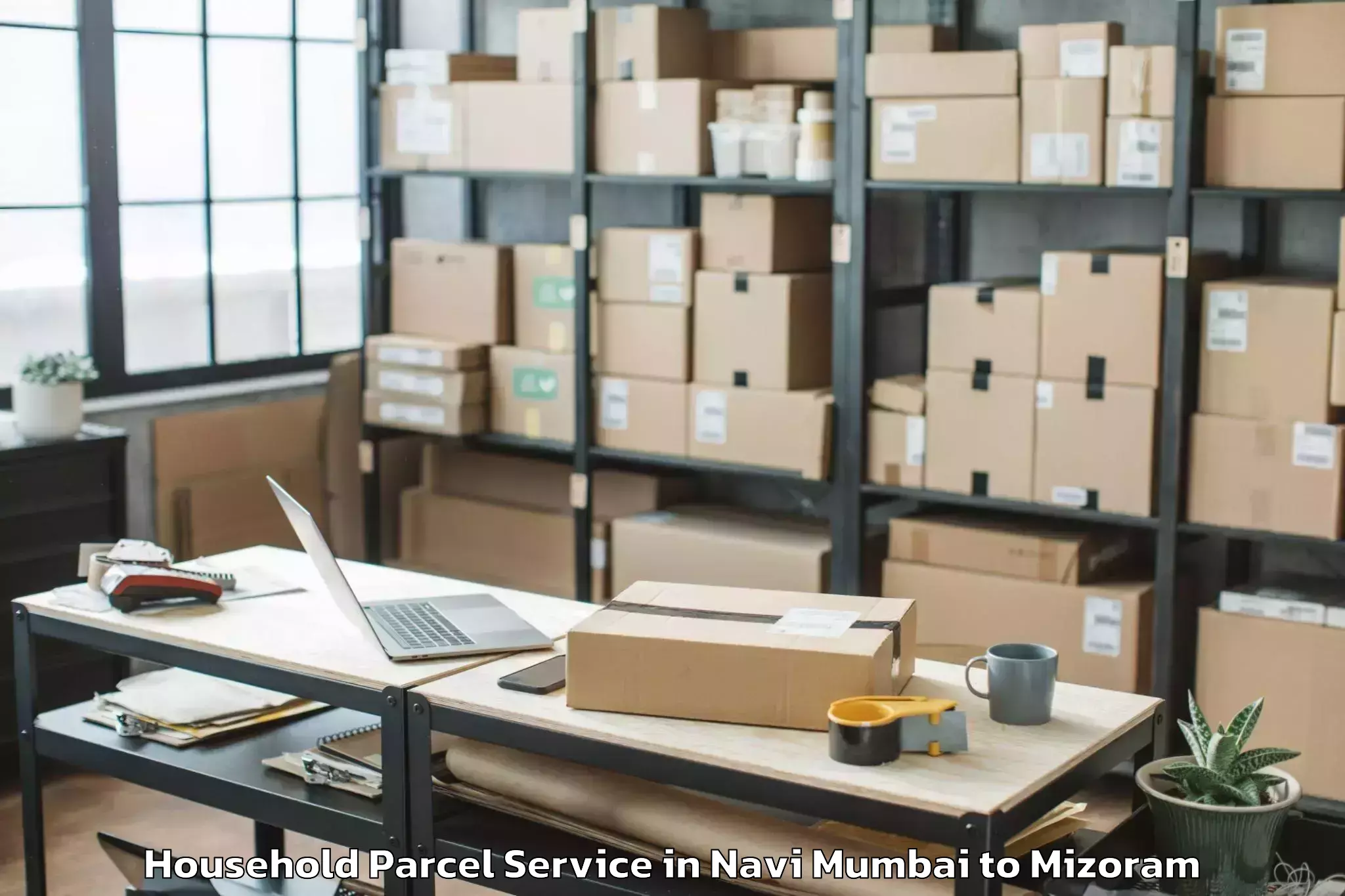 Book Navi Mumbai to Sairang Household Parcel Online